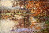 Adam And Eve Paintings - The Glimmerglass of the Mississinewa by John Ottis Adams